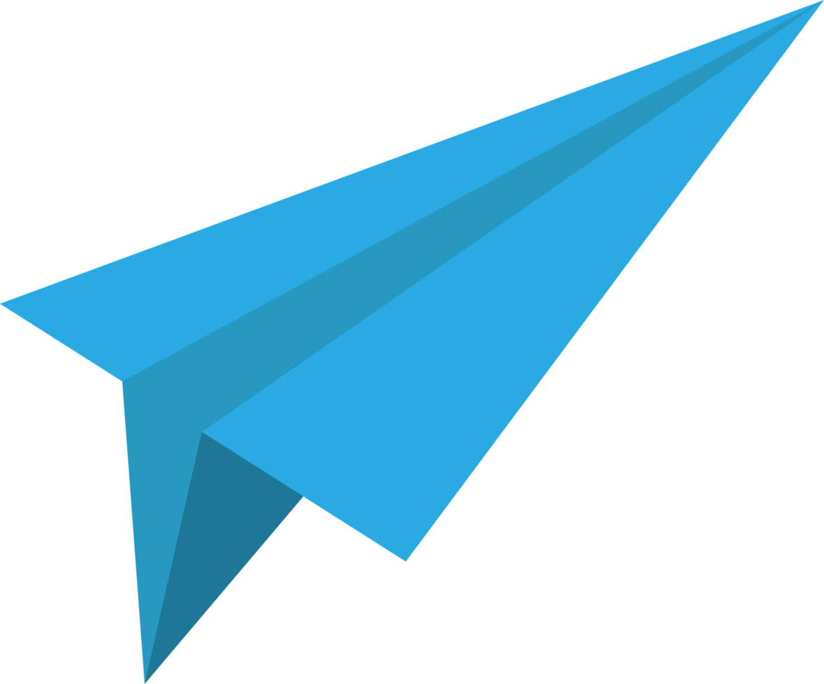 Colored paper airplane png