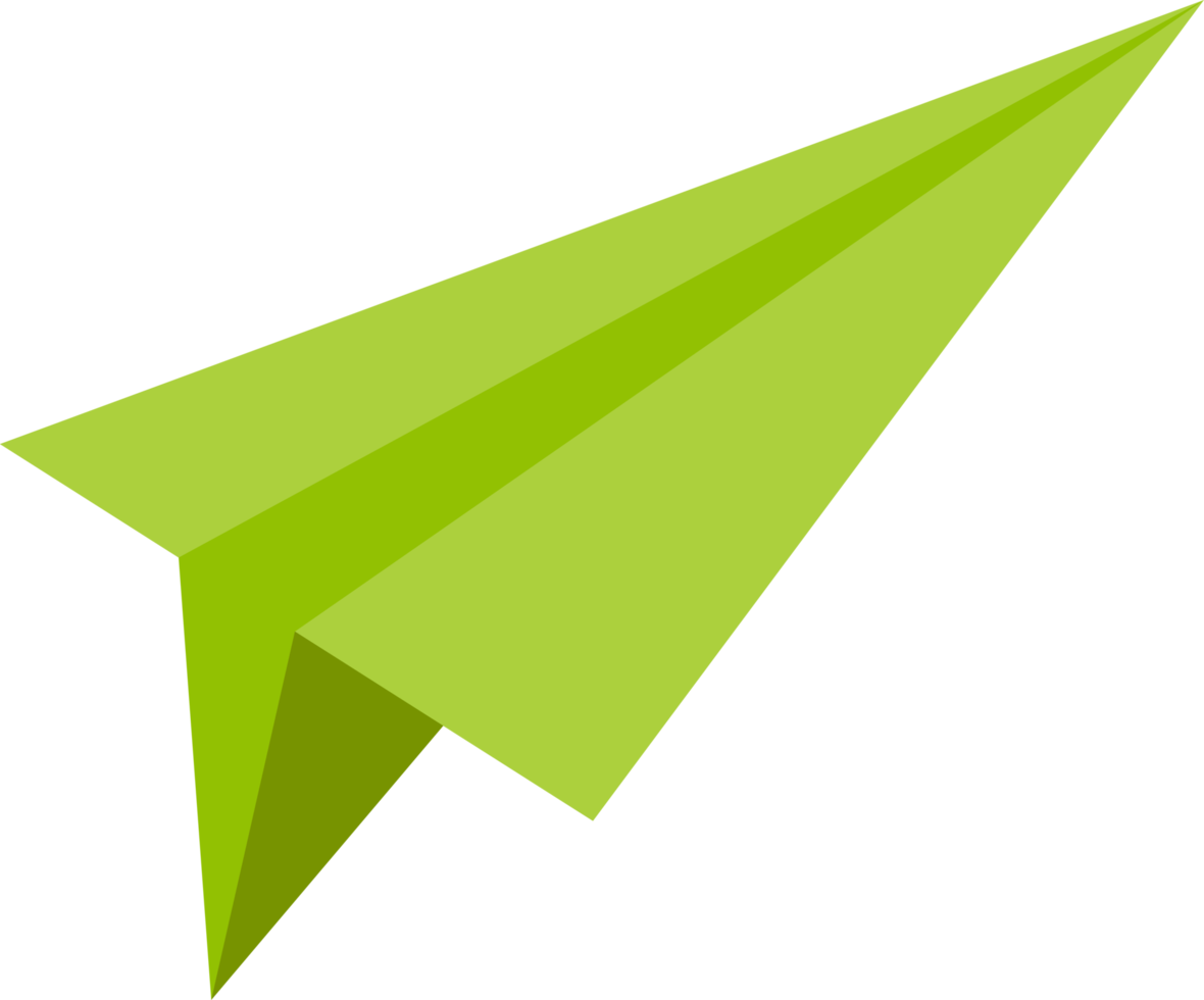 Colored paper airplane png