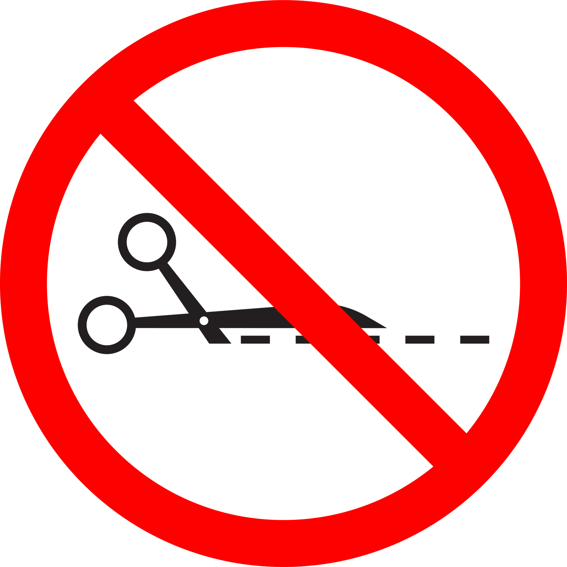 Do not open with scissors sign and symbol 22167789 PNG