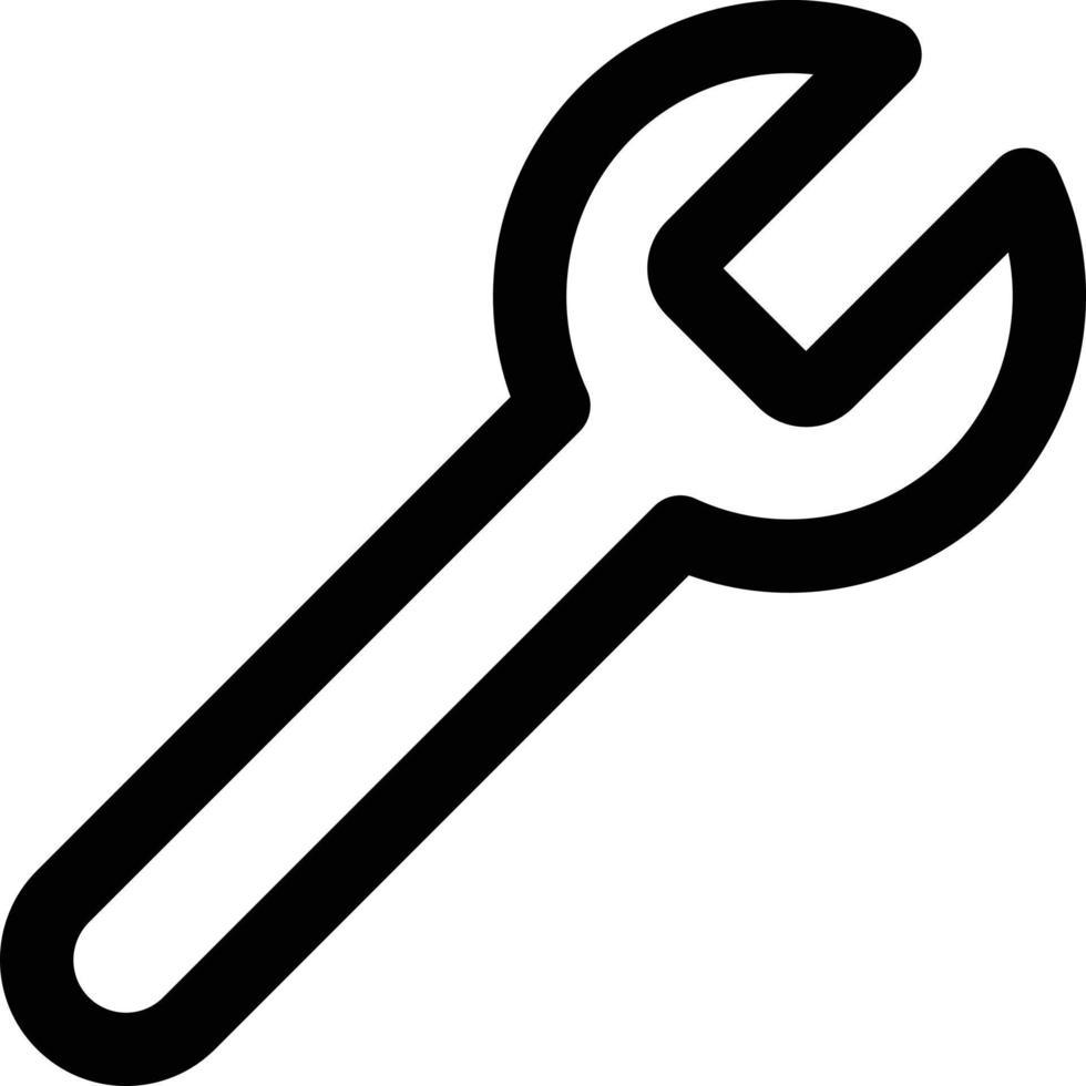 Illustration of a wrench icon . Tools icon vector . One of set web icons