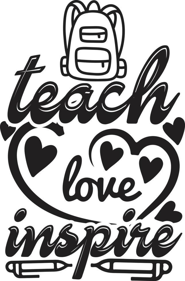 Teacher Typography Design vector