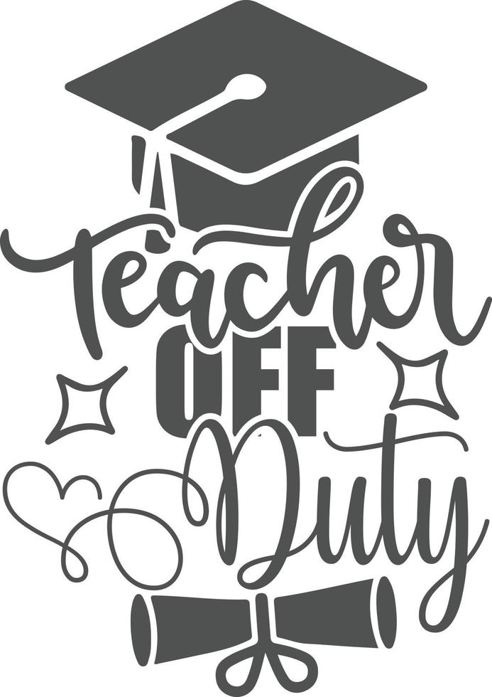 Teacher Typography Design vector