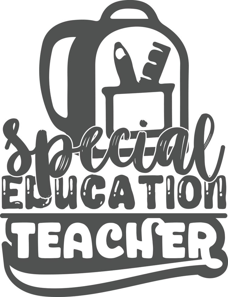 Teacher Typography Design vector