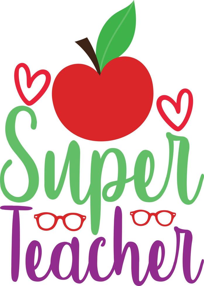 Teacher Typography Design vector