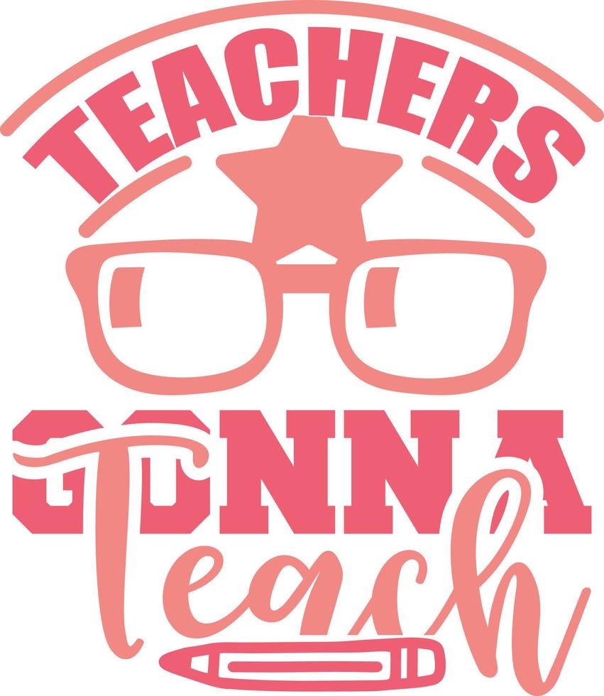 Teacher Typography Design vector