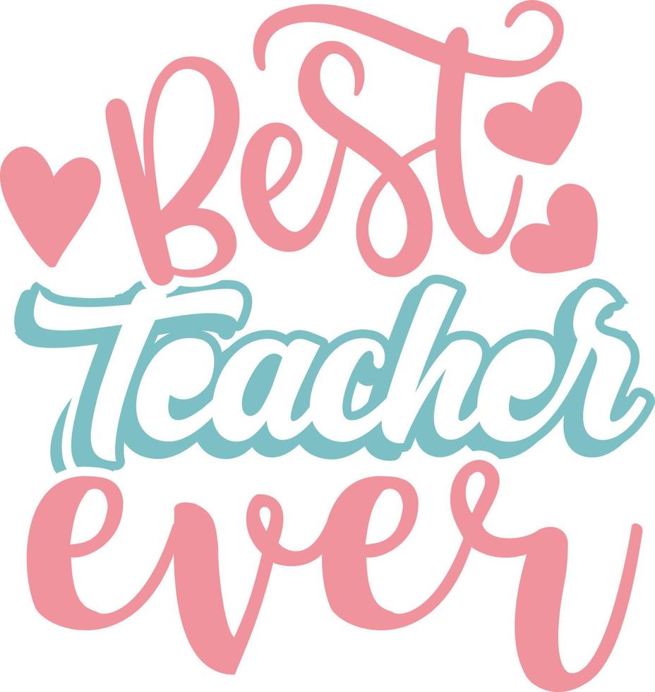 Teacher Typography  Design vector