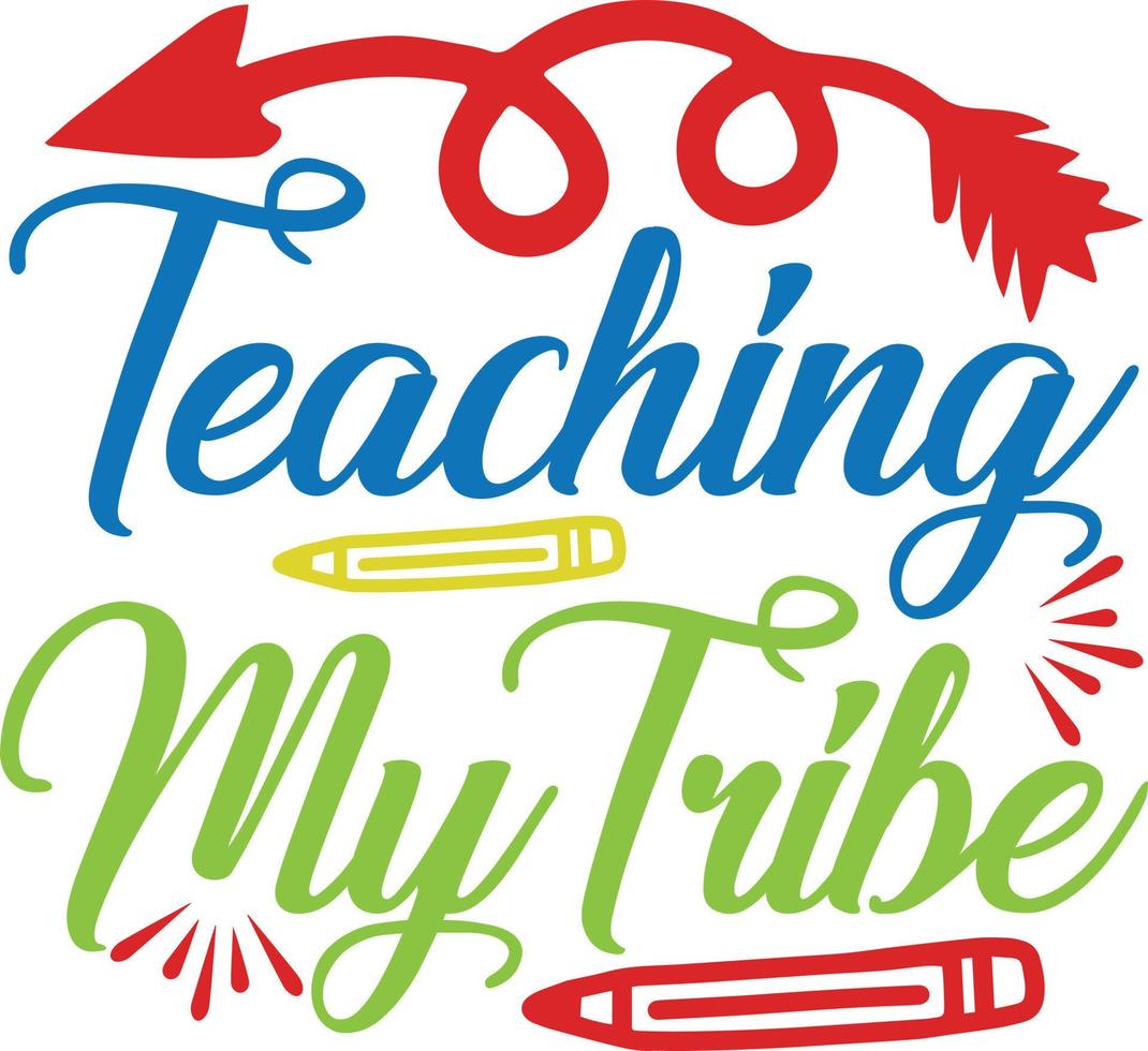 Teacher Typography Design vector