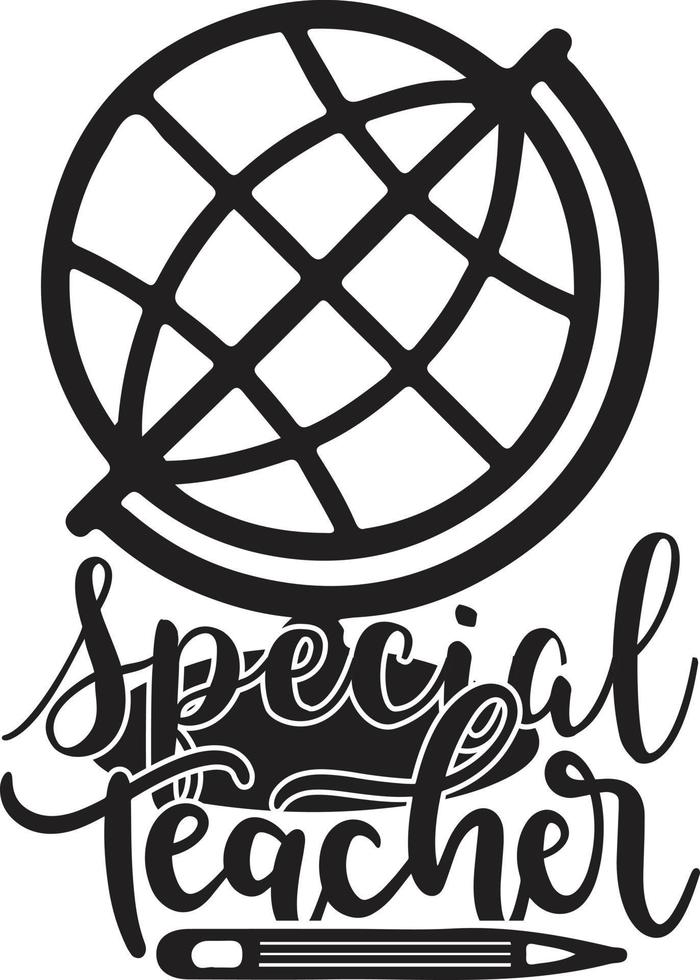 Teacher Typography Design vector