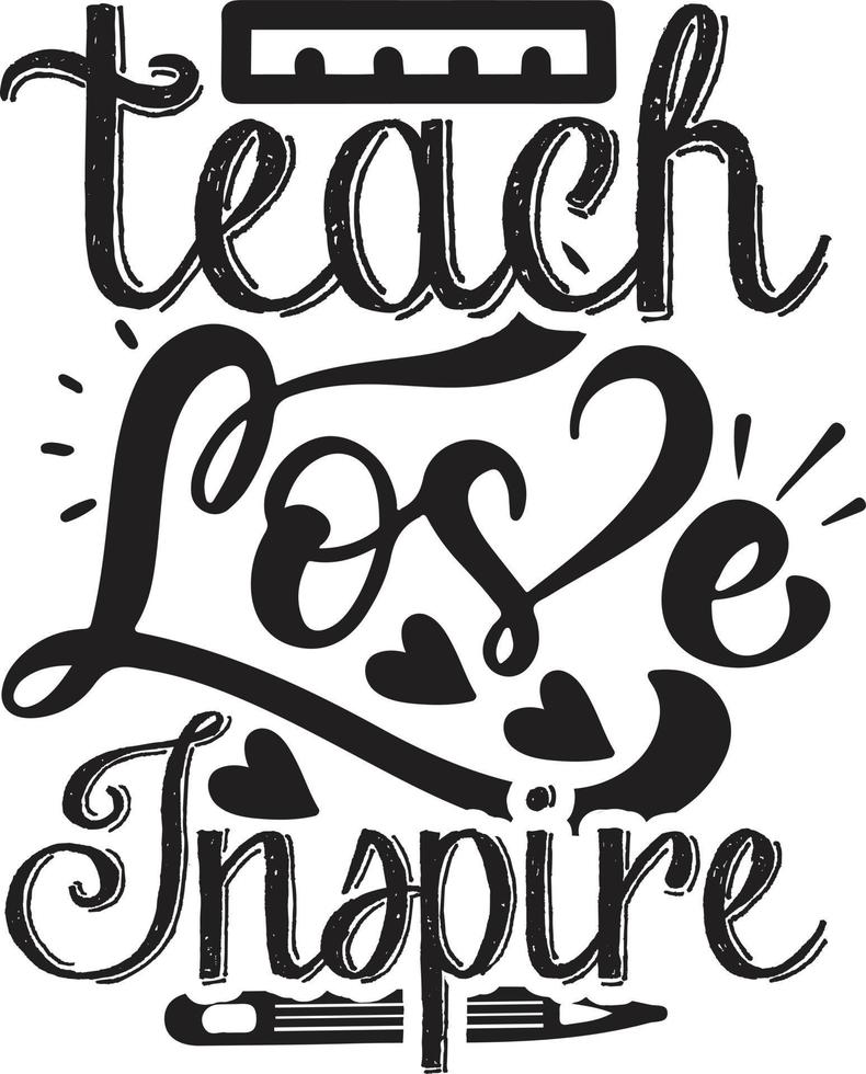 Teacher Typography Design vector