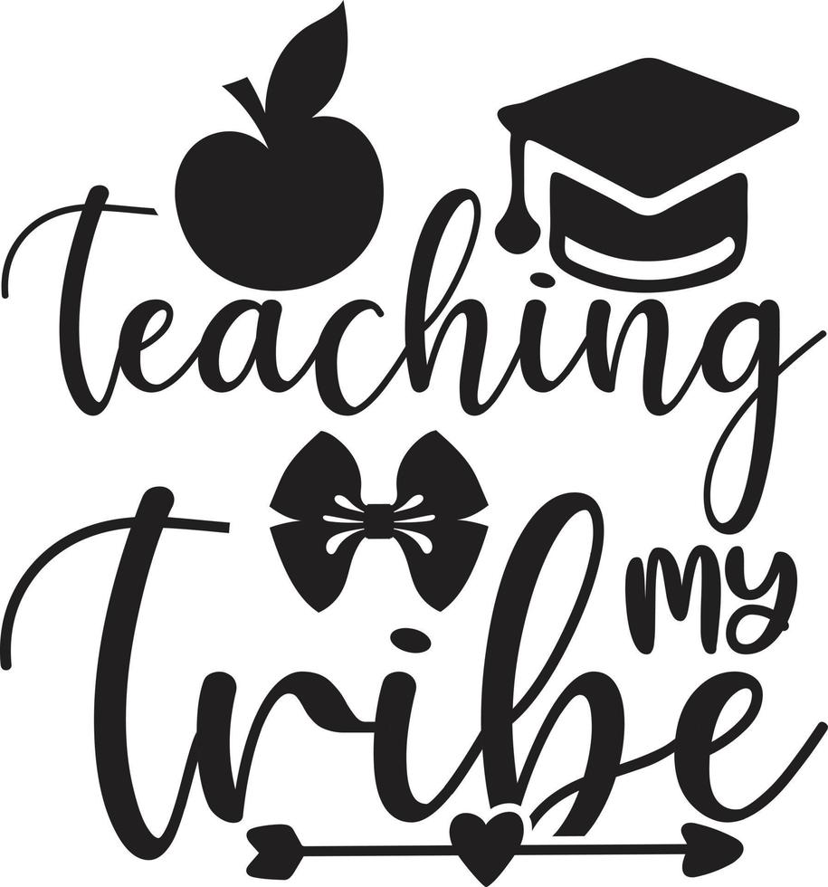 Teacher Typography  Design vector