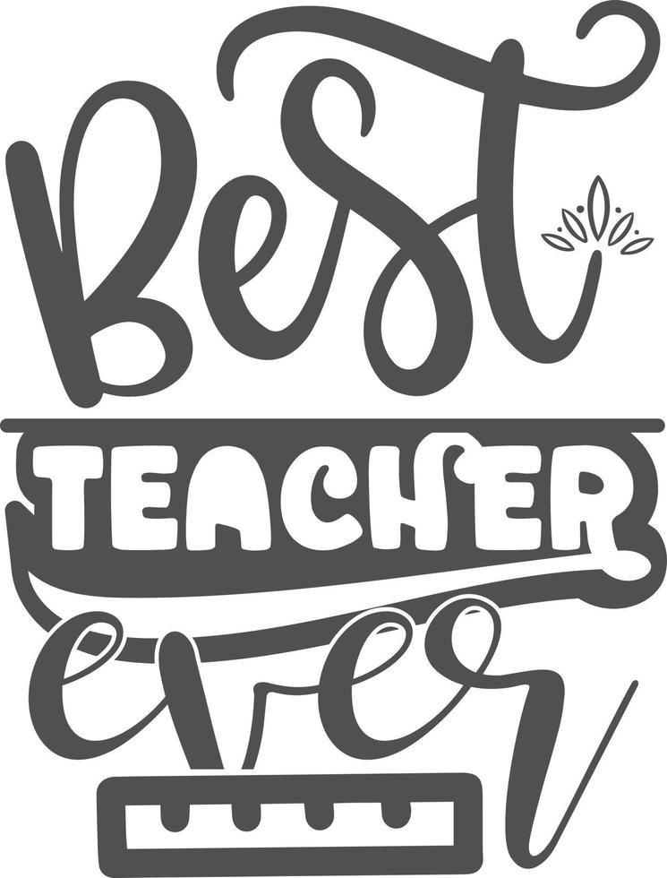 Teacher Typography Design vector
