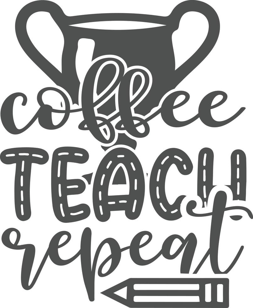 Teacher Typography Design vector