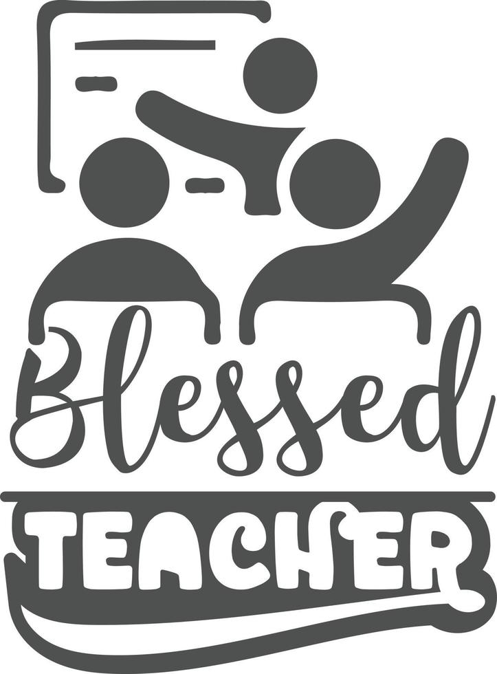 Teacher Typography  Design vector