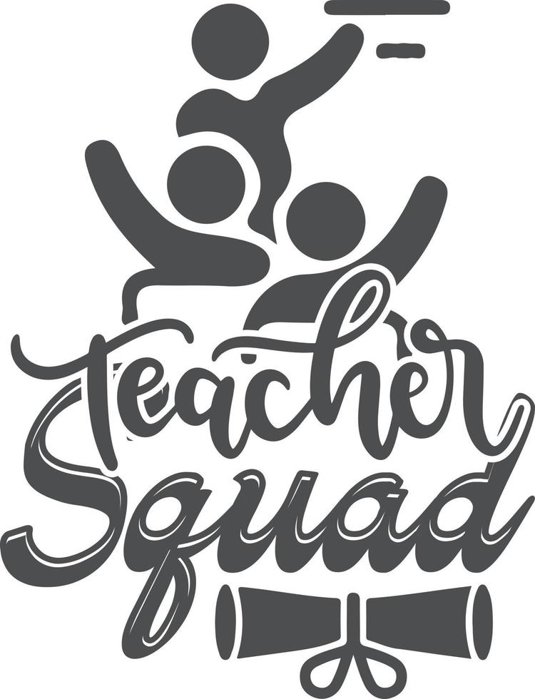 Teacher Typography Design vector