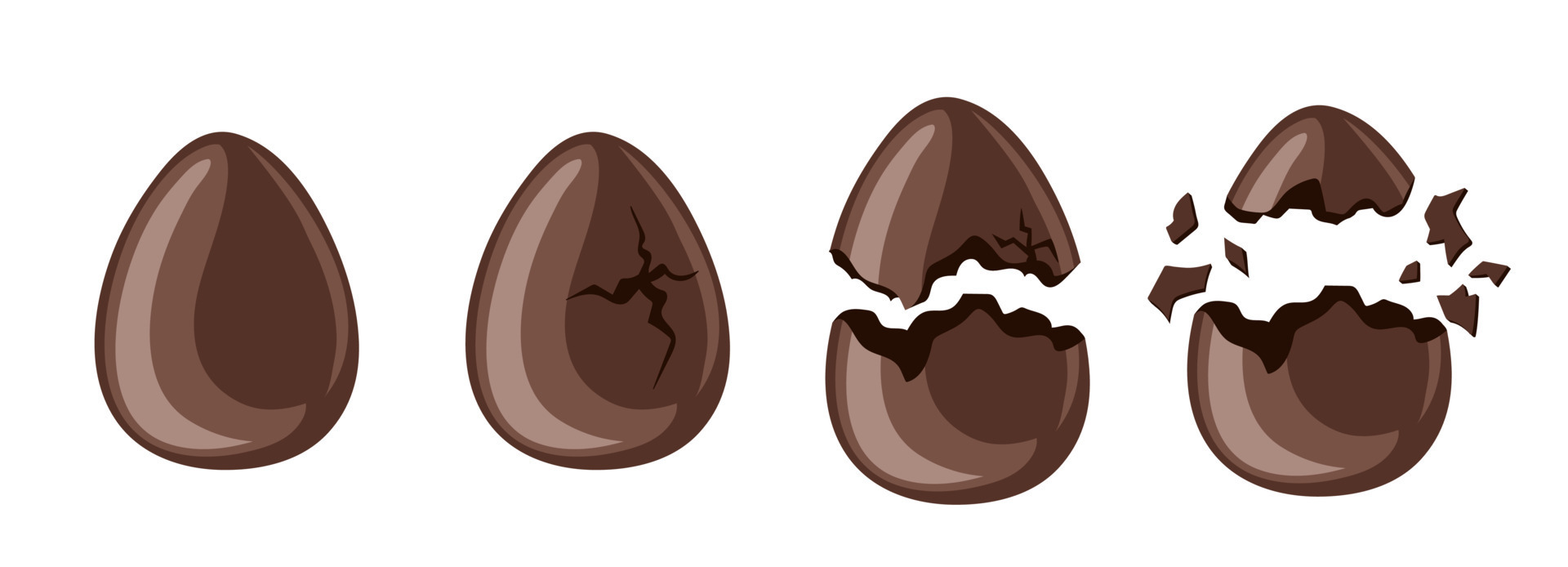 Easter Chocolate BrokenEgg Clip Art Image​