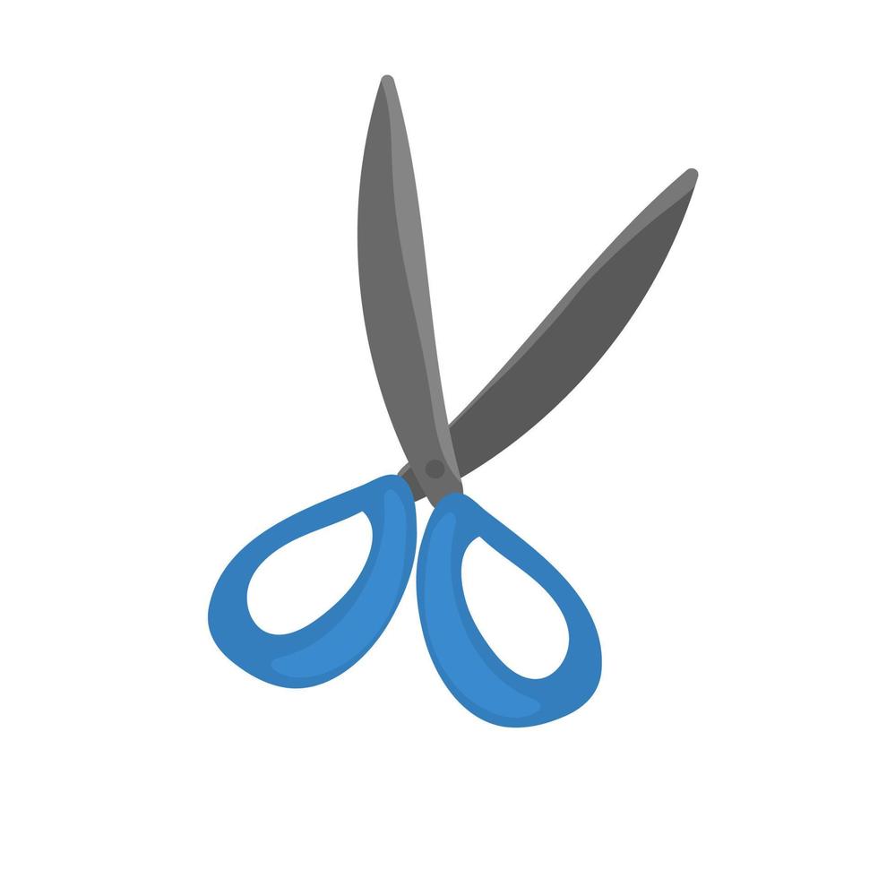 Open scissor on white background vector