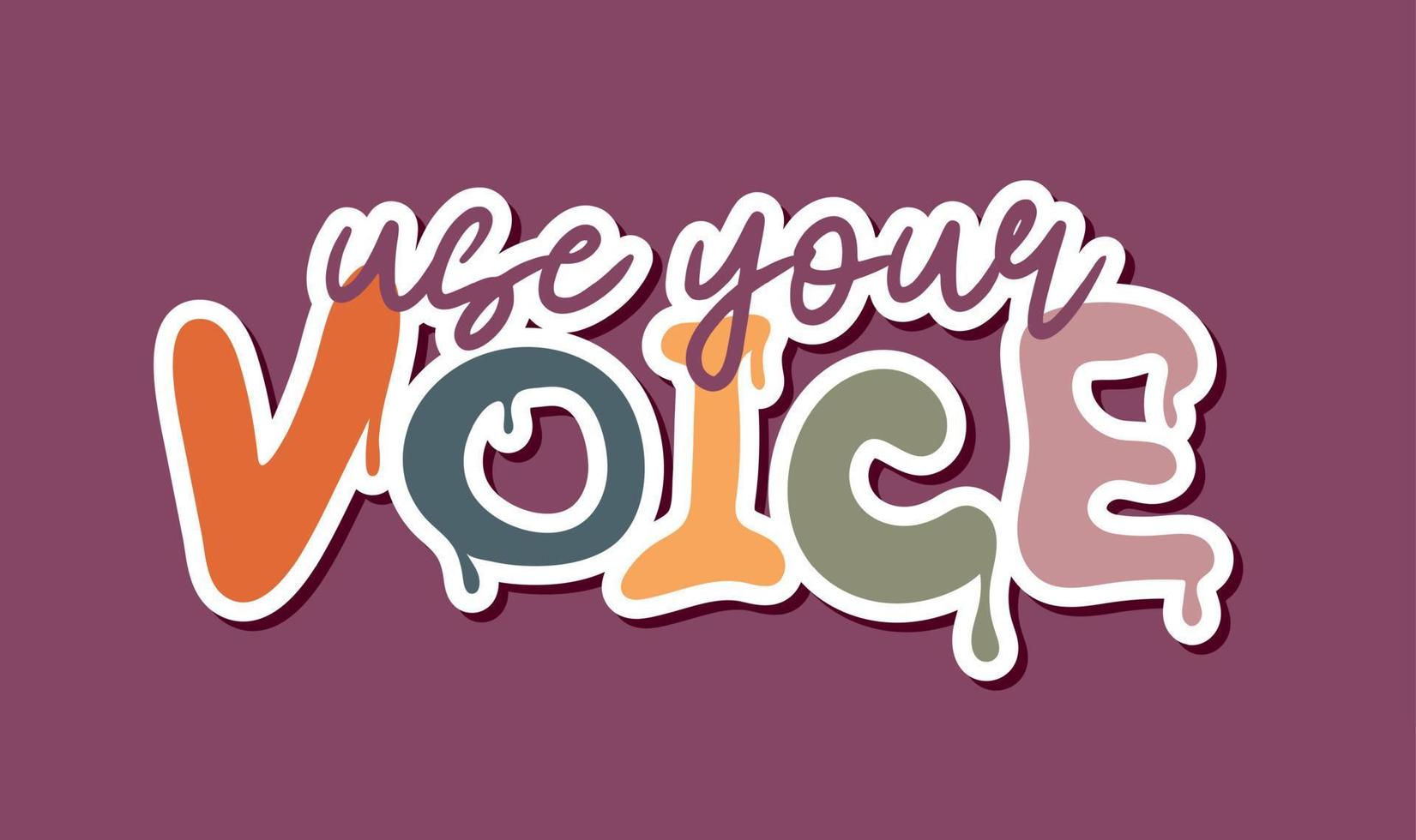 Use your voice sticker vector