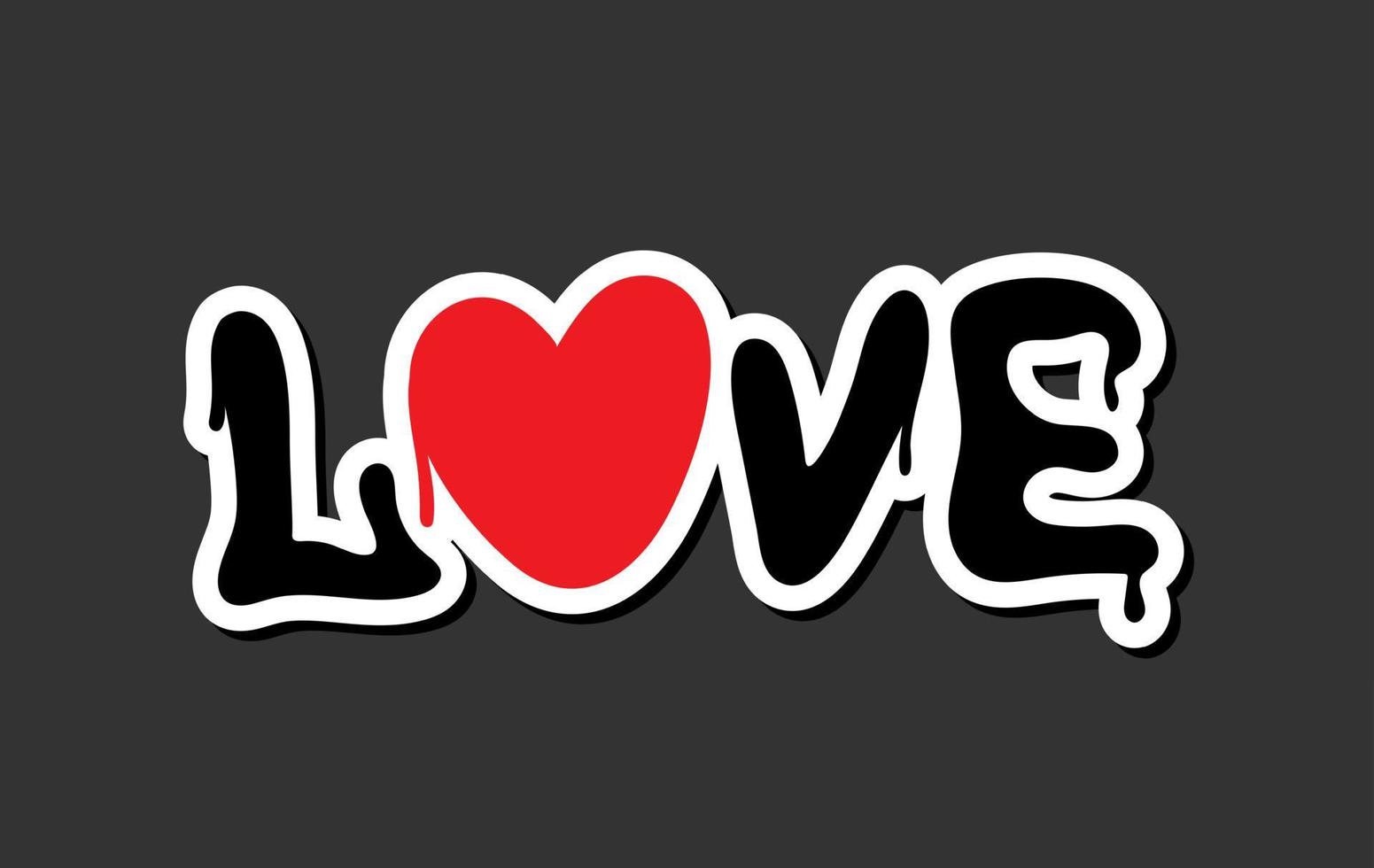 Love sticker for social media post vector