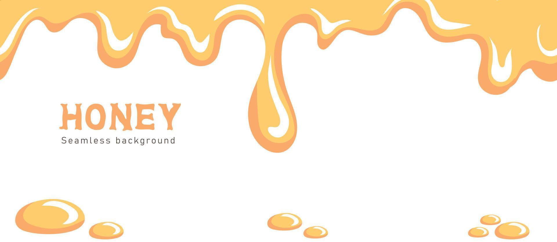 Seamless dripping honey background vector