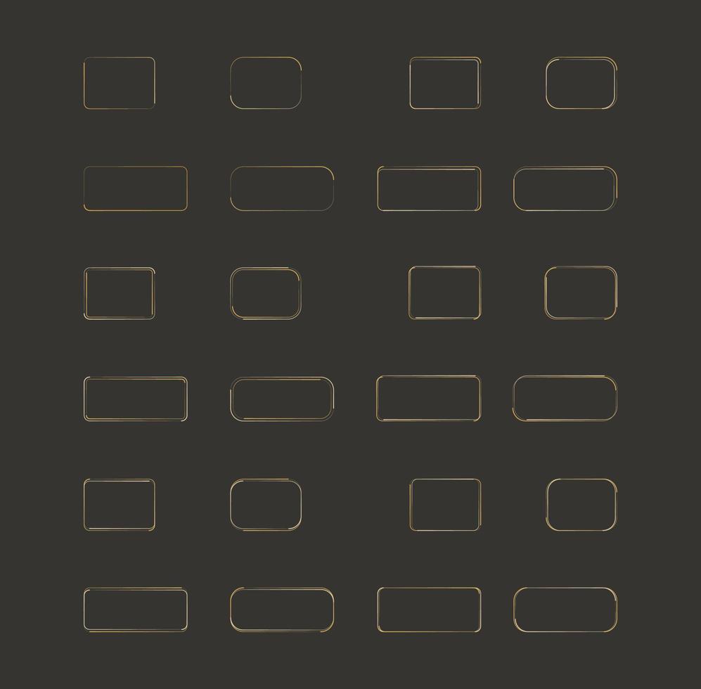 Curved Rectangle Outline Vector Set 22168835 Vector Art at Vecteezy