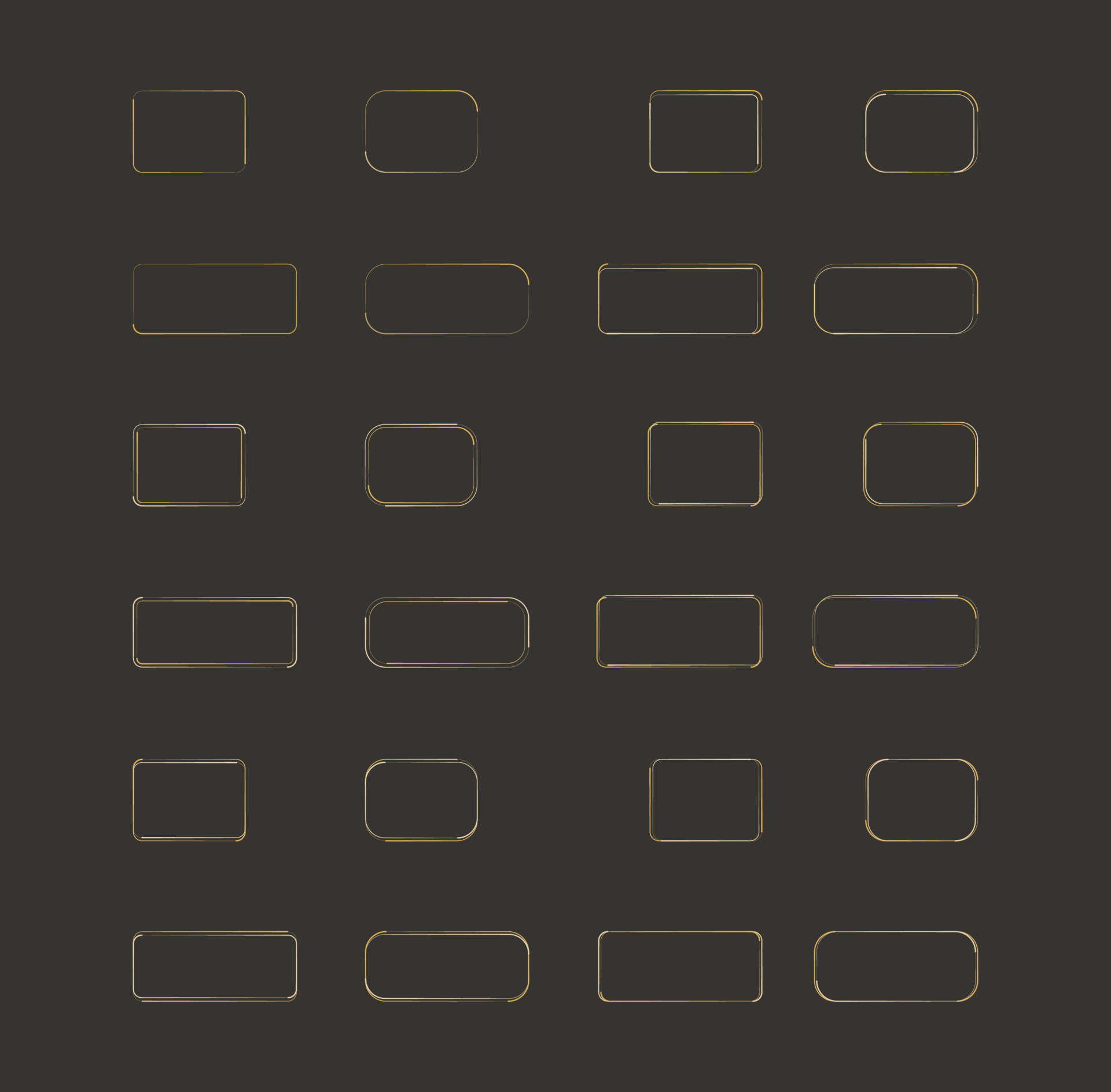 Curved Rectangle Outline Vector Set 22168835 Vector Art at Vecteezy