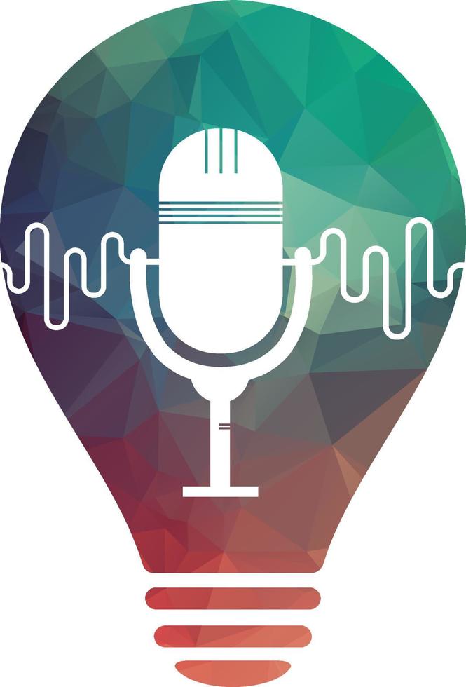 podcast sound wave logo template vector. podcast pulse logo heart rhythm medical vector