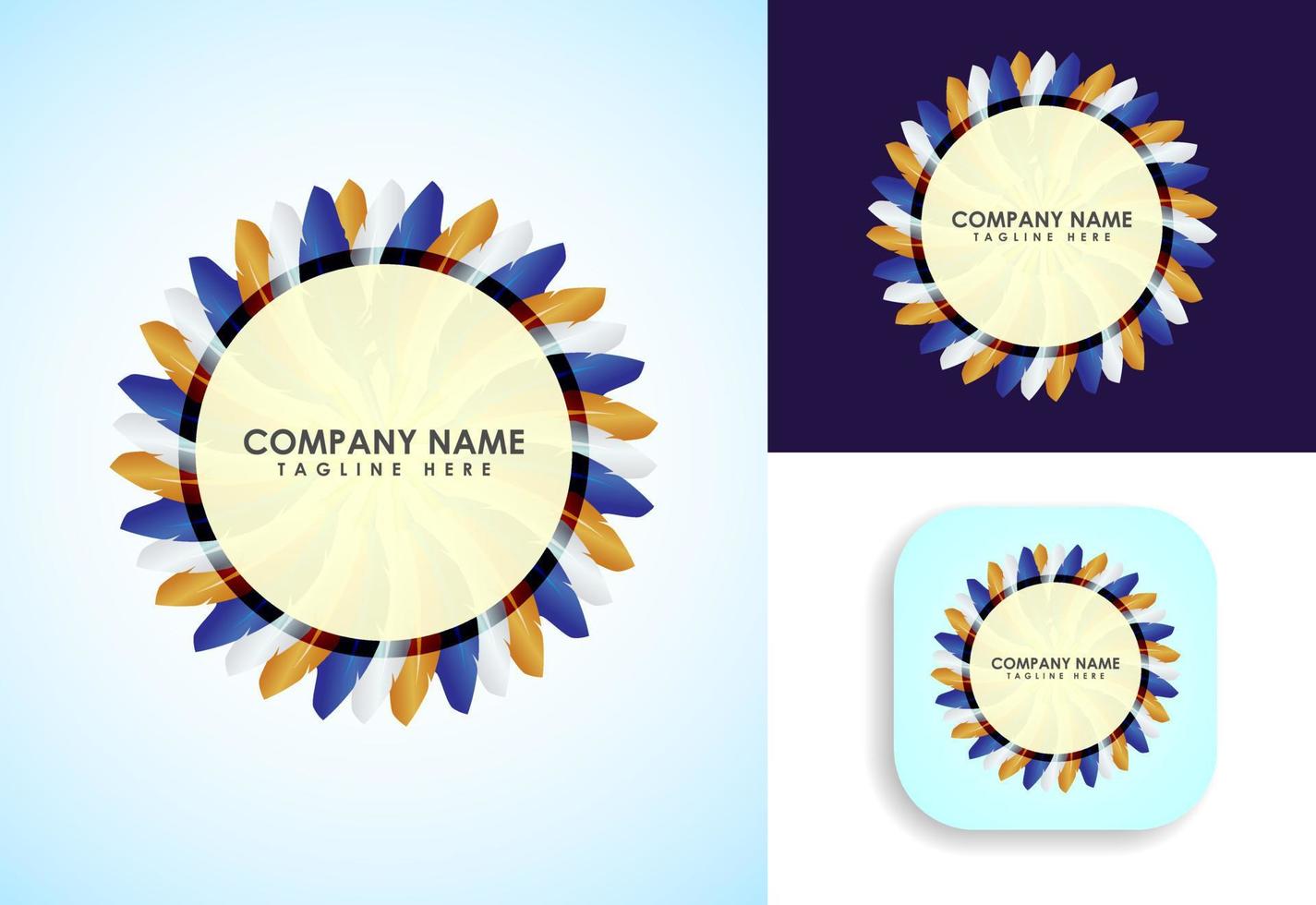 Feather logo design vector template. Feather logo for a writer or publishers.