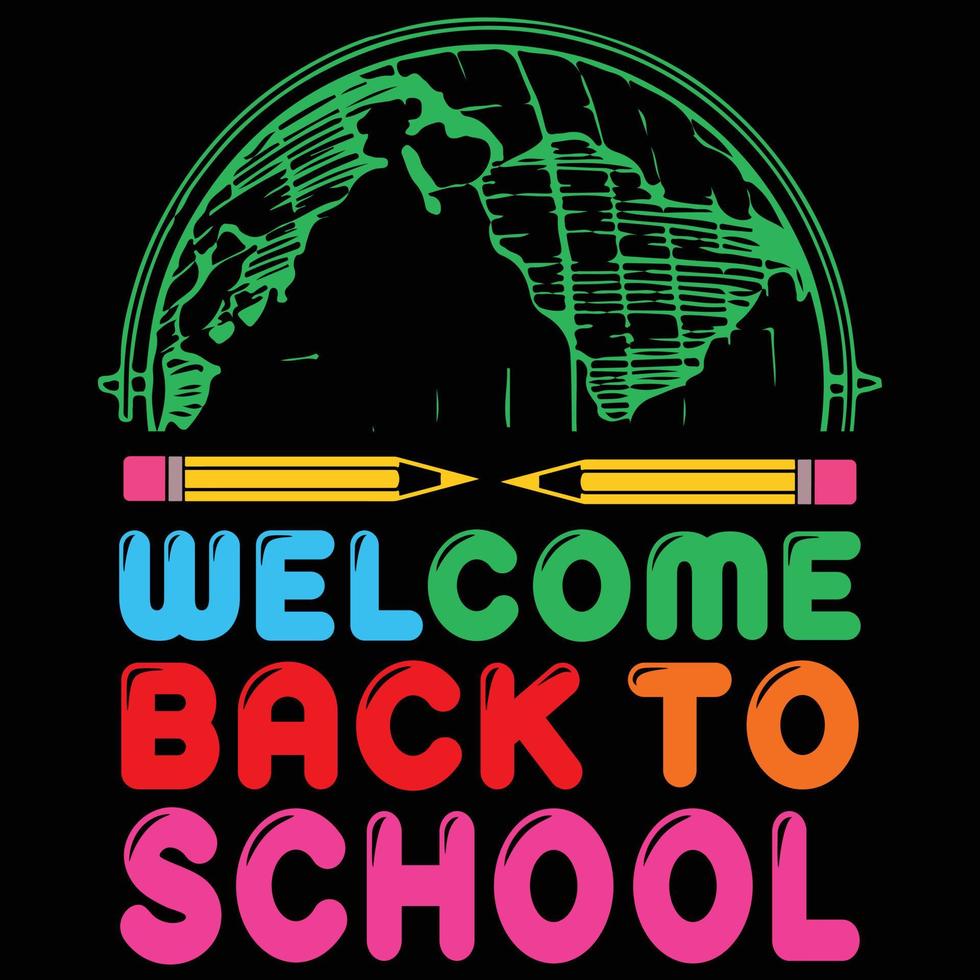 Back to school t shirt, Welcome back to school typography t shirt, Kids t shirt design  for print, preschool, kindergarten, back to school vector, first day vector
