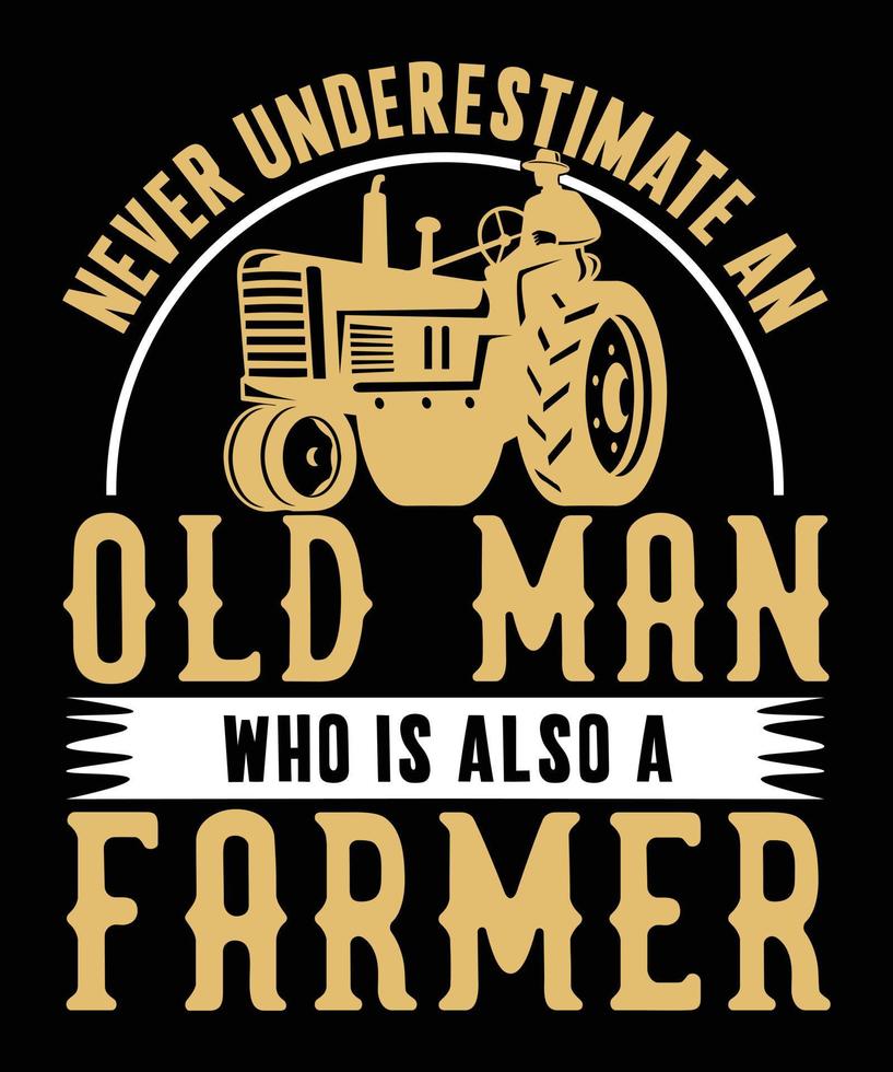 Farmer t shirt design with Tractor, farmer t shirts, Farmer t shirt vector, farmer typography t shirt design vector