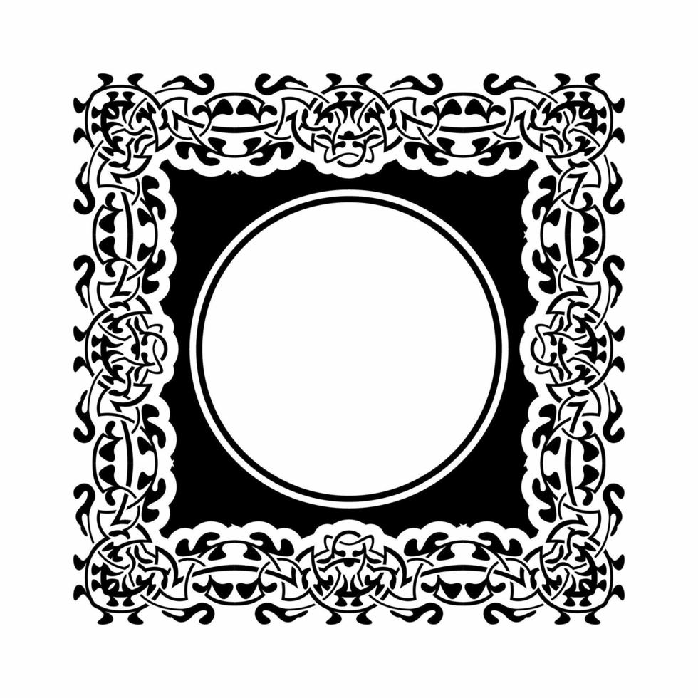 patrón de concepto de conjunto de vector de borde sin costura adornado vintage en estilo tradicional. ornamento de rizos y espirales aislado sobre fondo blanco