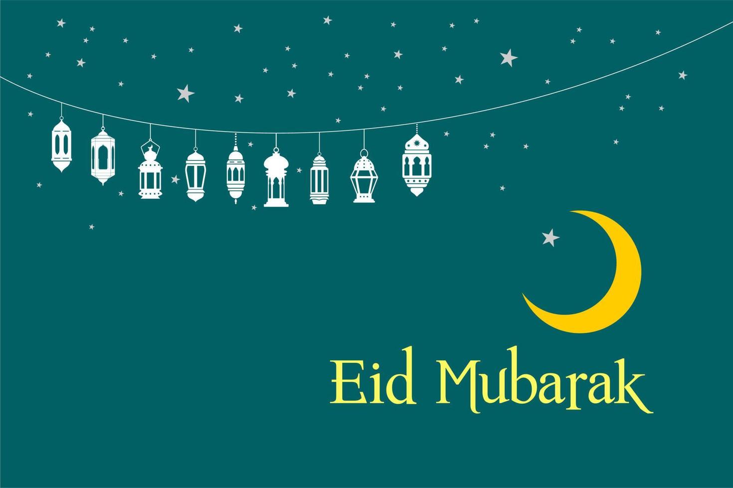 eid Mubarak antecedentes. islámico celebracion en minimalista y elegante diseño. vector