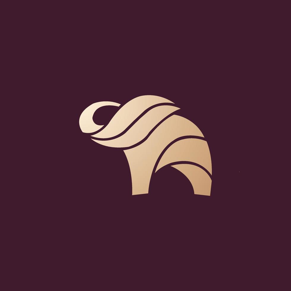 Luxury and modern Elephant logo design vector