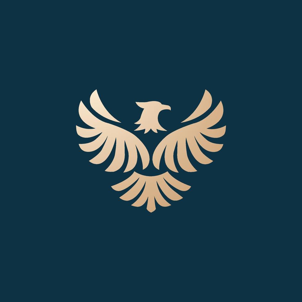 Luxury and modern eagle logo design vector