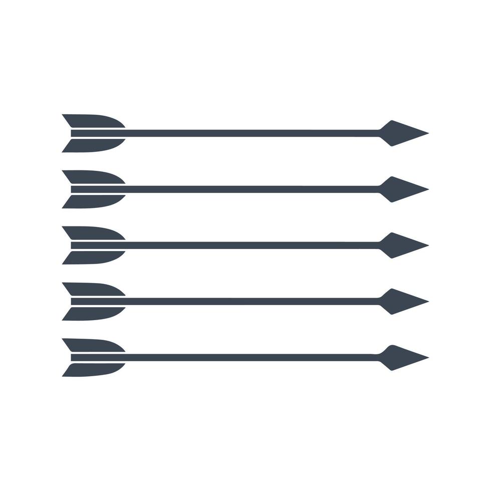 flecha icono arquero munición símbolo vector imagen