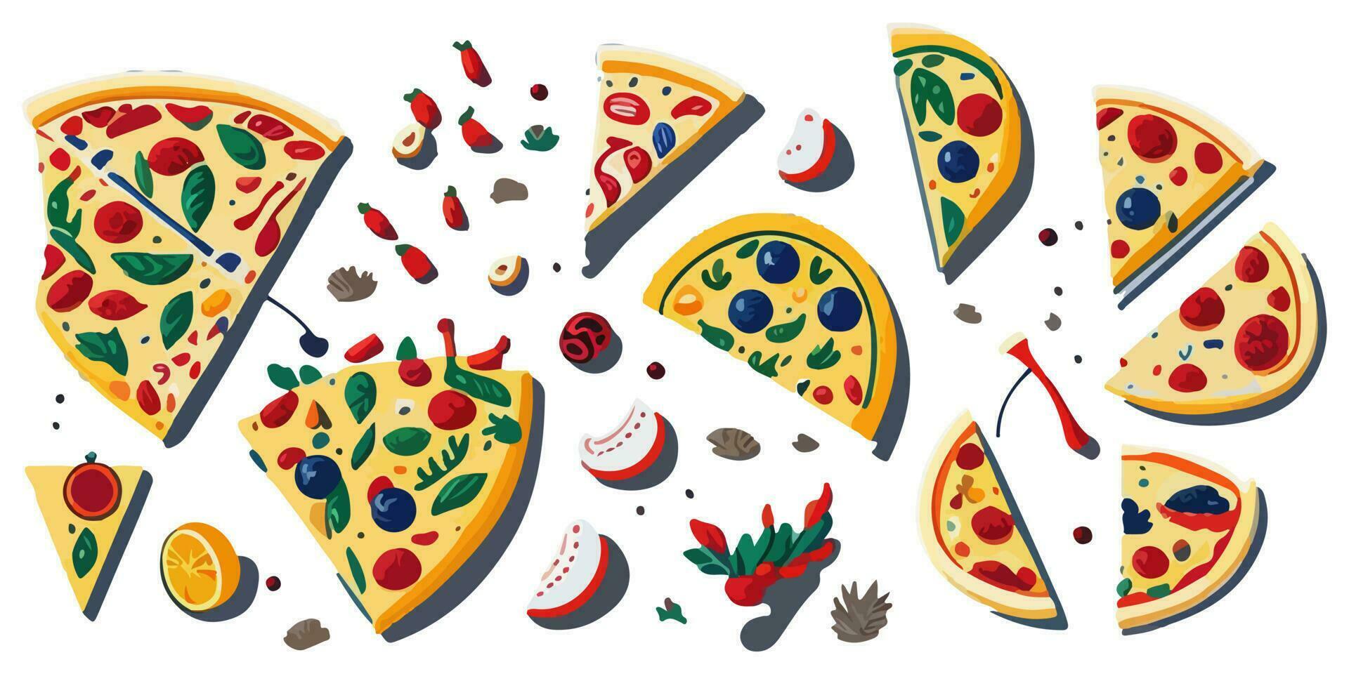 Appetizing Pizza Box with Freshly Made Toppings and Sauce vector