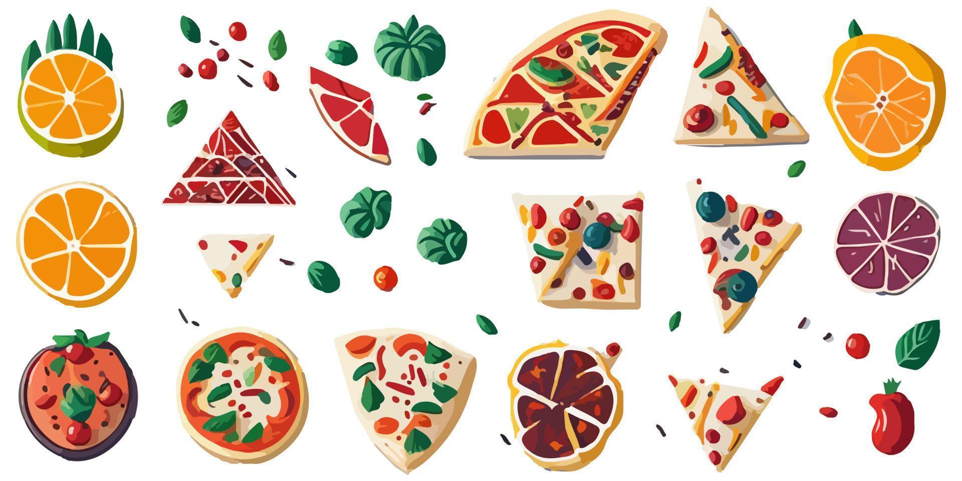 italiano pizzería logo diseño con un delicioso Pizza rebanada vector