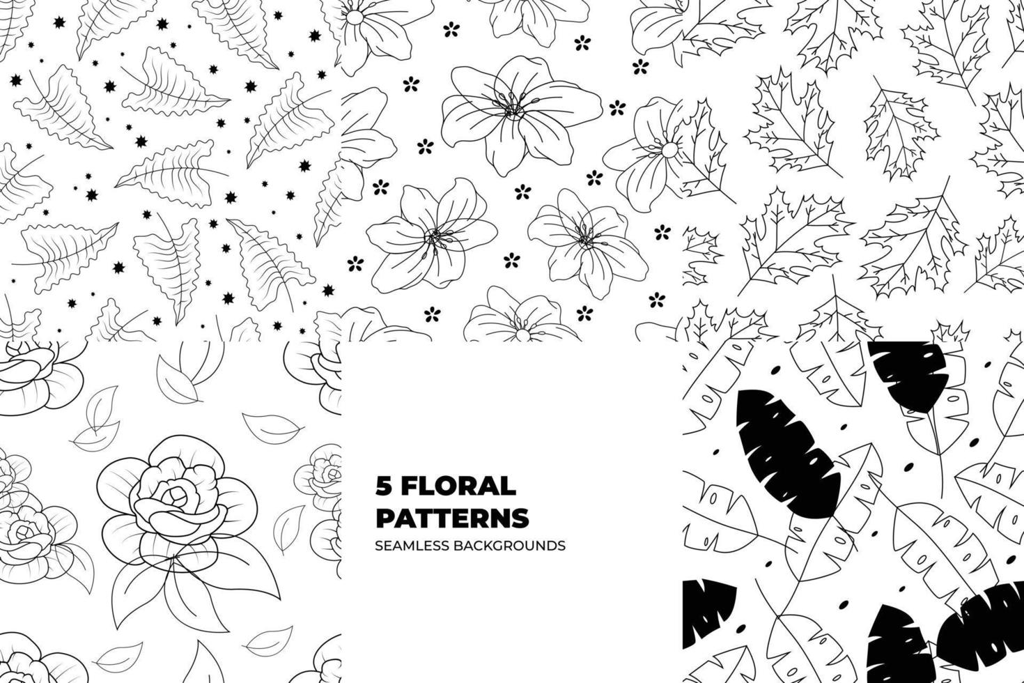 Flower Backdrop Set vector