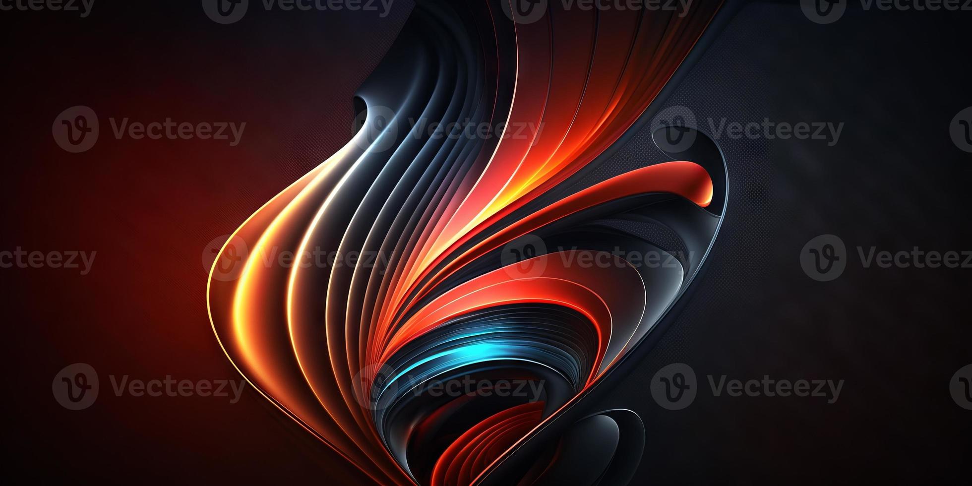 Abstract black metallic red and blue gradient with lava glow effect photo