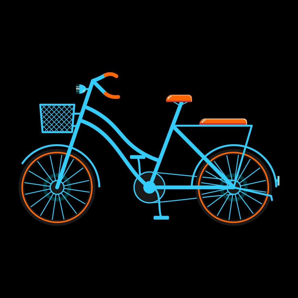 Bicycle vector illustration on black background