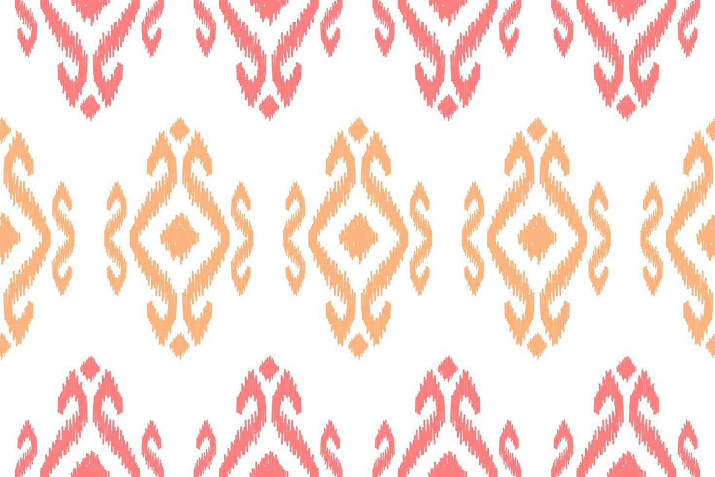Fabric ikat pattern art. Geometric ethnic seamless pattern traditional. American, Mexican style. vector