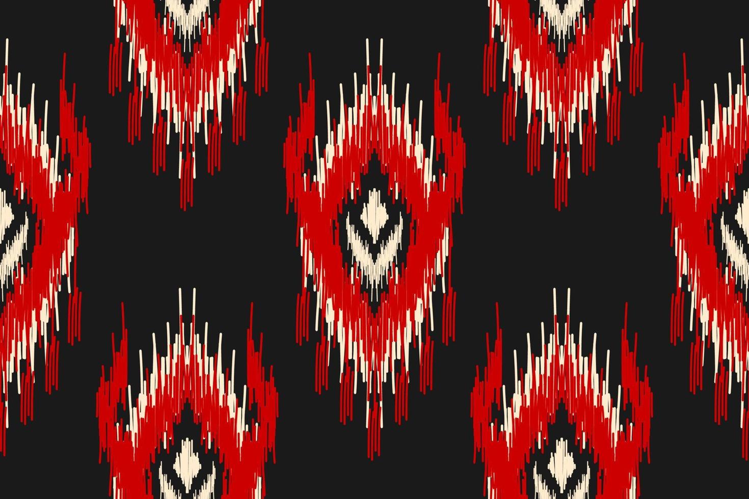 Fabric ikat pattern art. Geometric ethnic seamless pattern traditional. American, Mexican style. vector