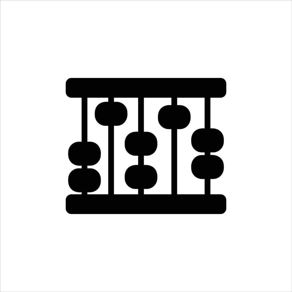 abacus icon with isolated vektor and transparent background vector