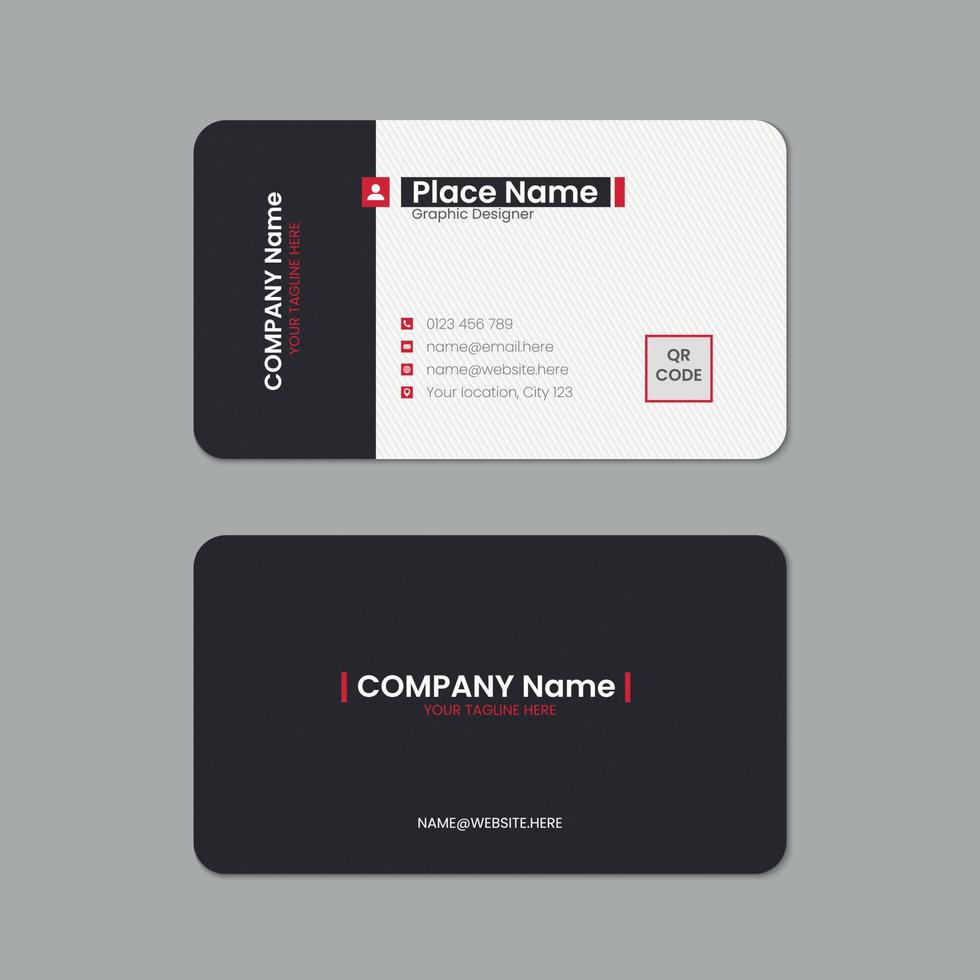 Professional business card, Printable horizontal and Vertical double sided corporate visiting card template vector