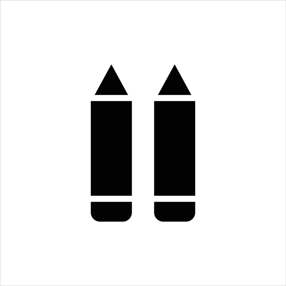 crayon icon with isolated vektor and transparent background vector