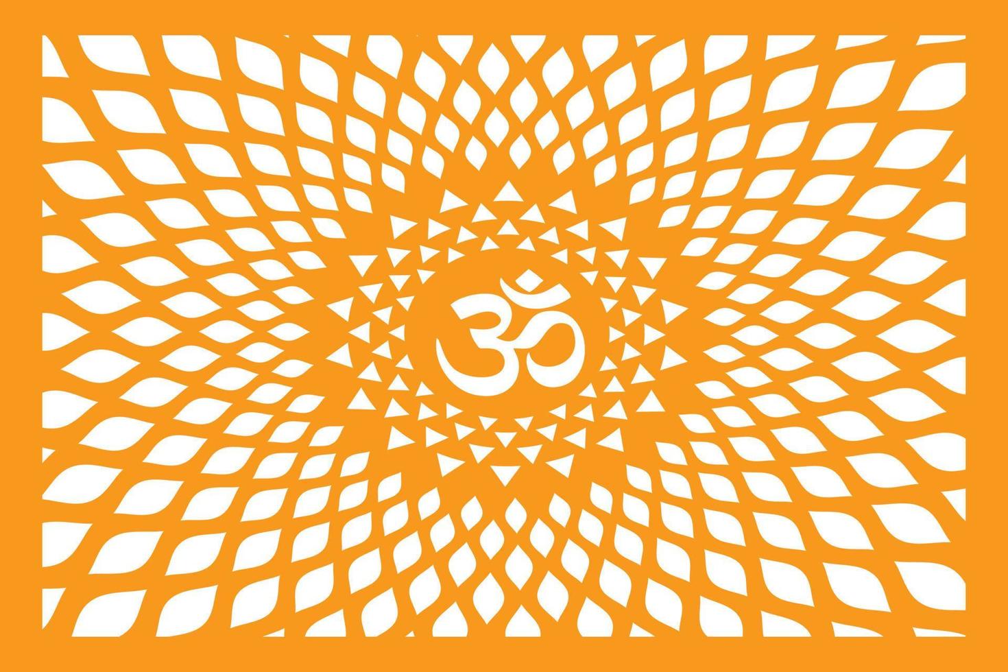 OM design concept for Temples, Houses and for interior works etc. vector