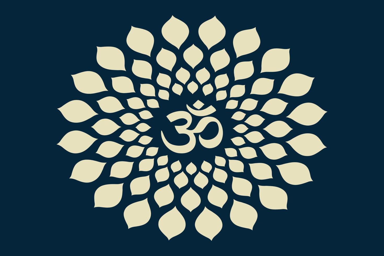 OM design concept for Temples, Houses and for interior works etc. vector