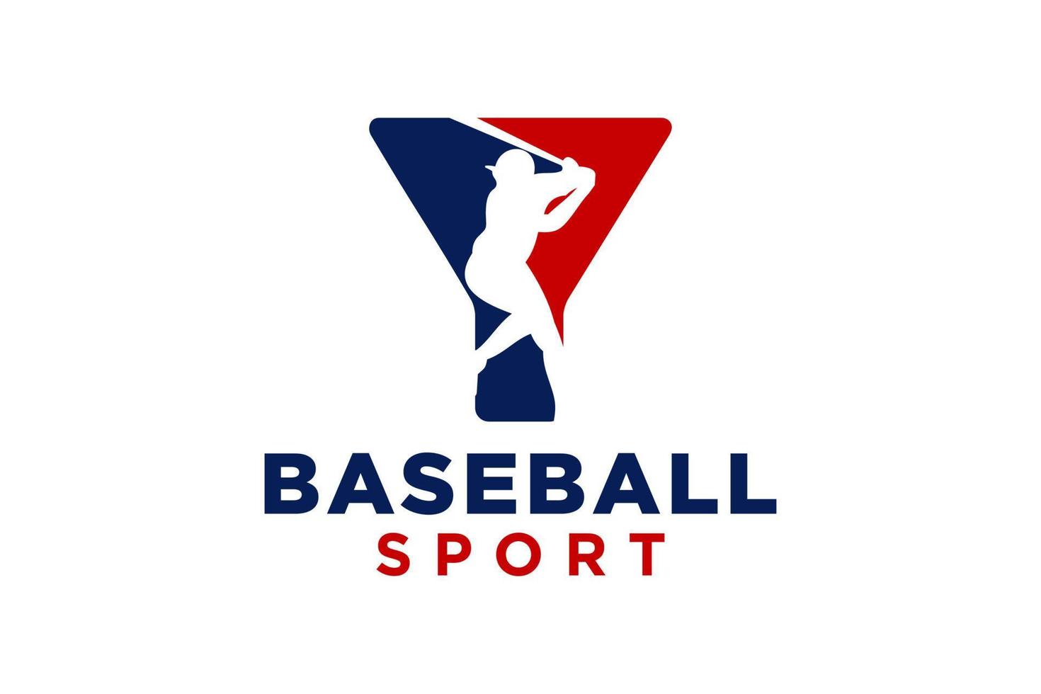 letra y béisbol logo icono vector modelo.