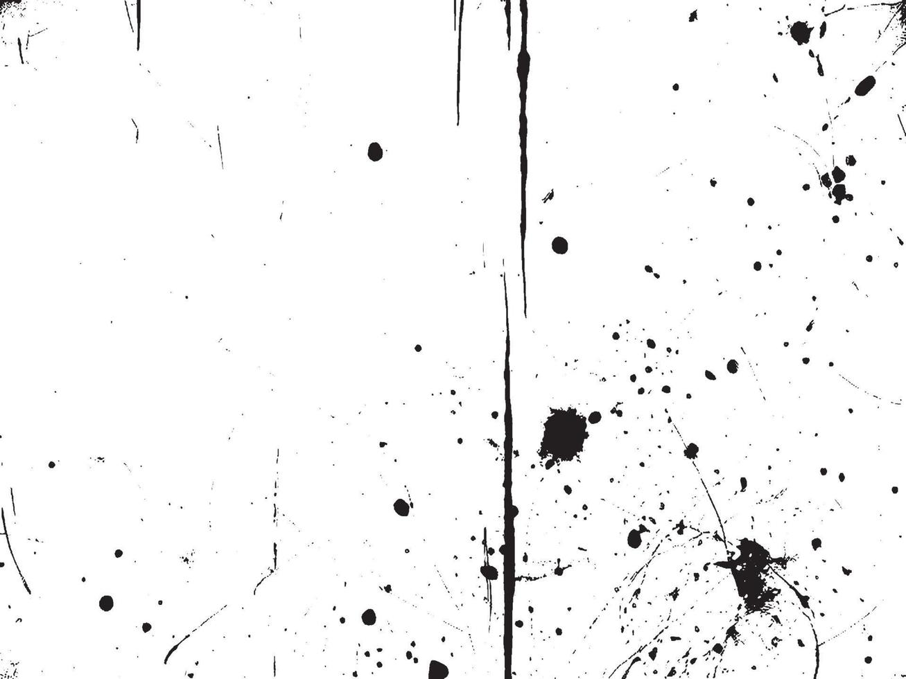 Black and White Grunge Texture Vector Background with Splatter and Scratch Effects. EPS 10.