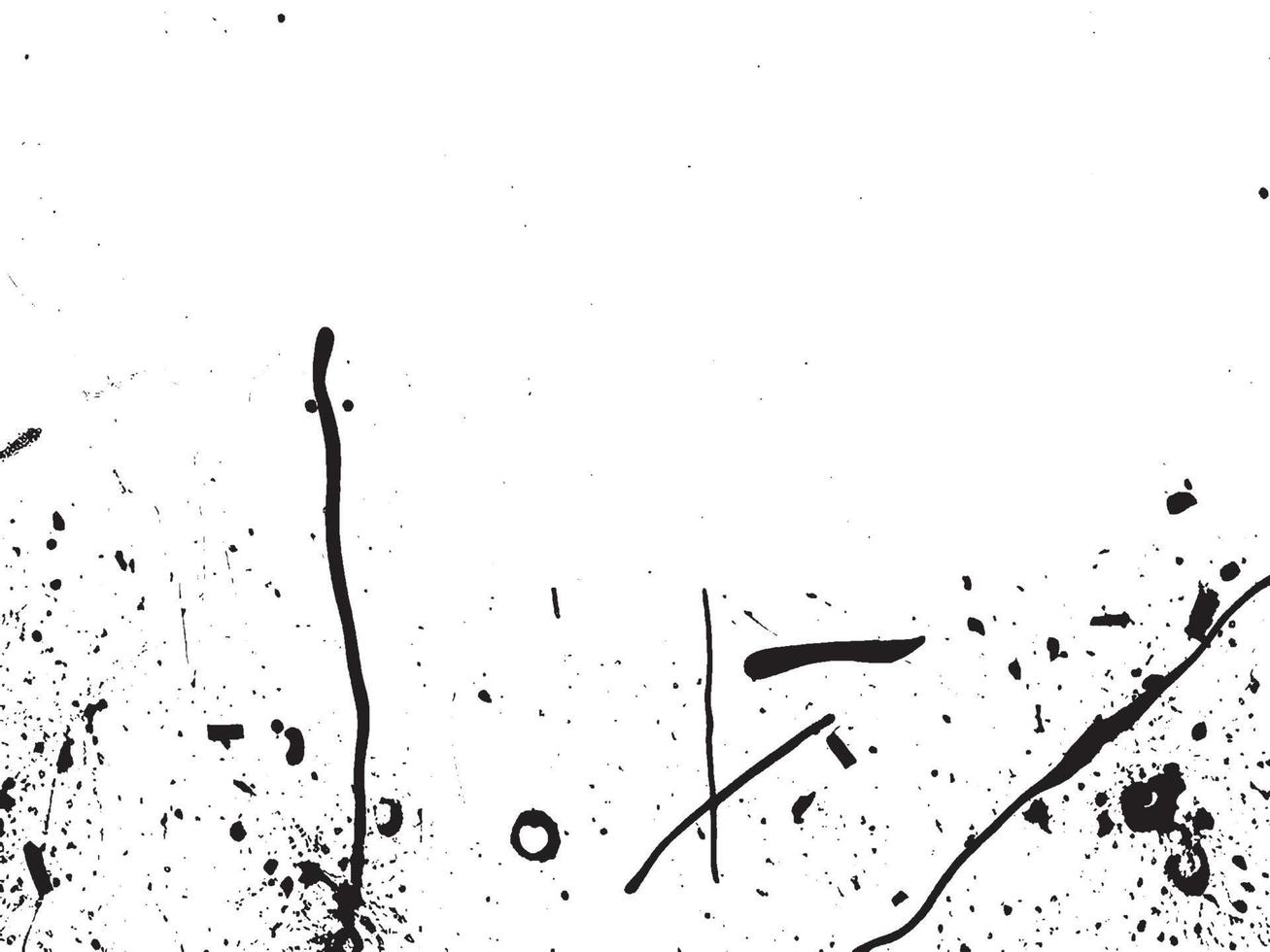 Black and White Grunge Texture Vector Background with Splatter and Scratch Effects. EPS 10.