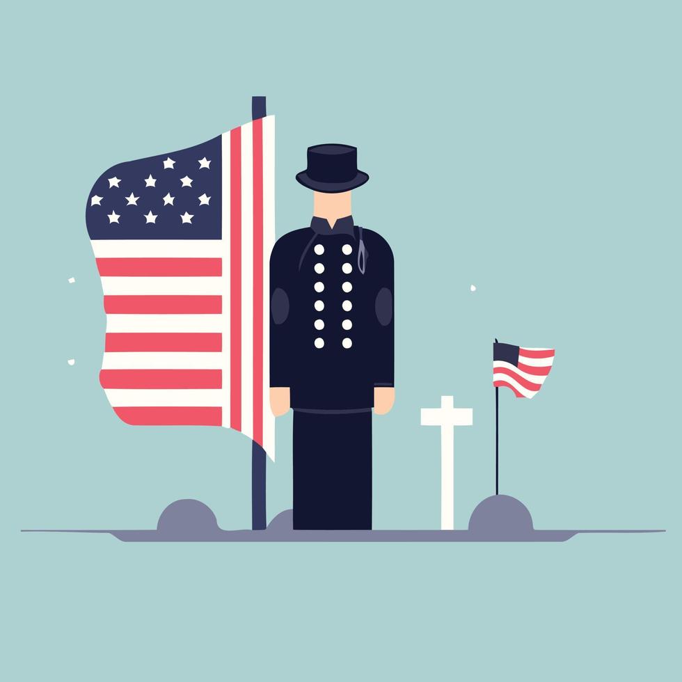 composition to illustrate memorial day vector